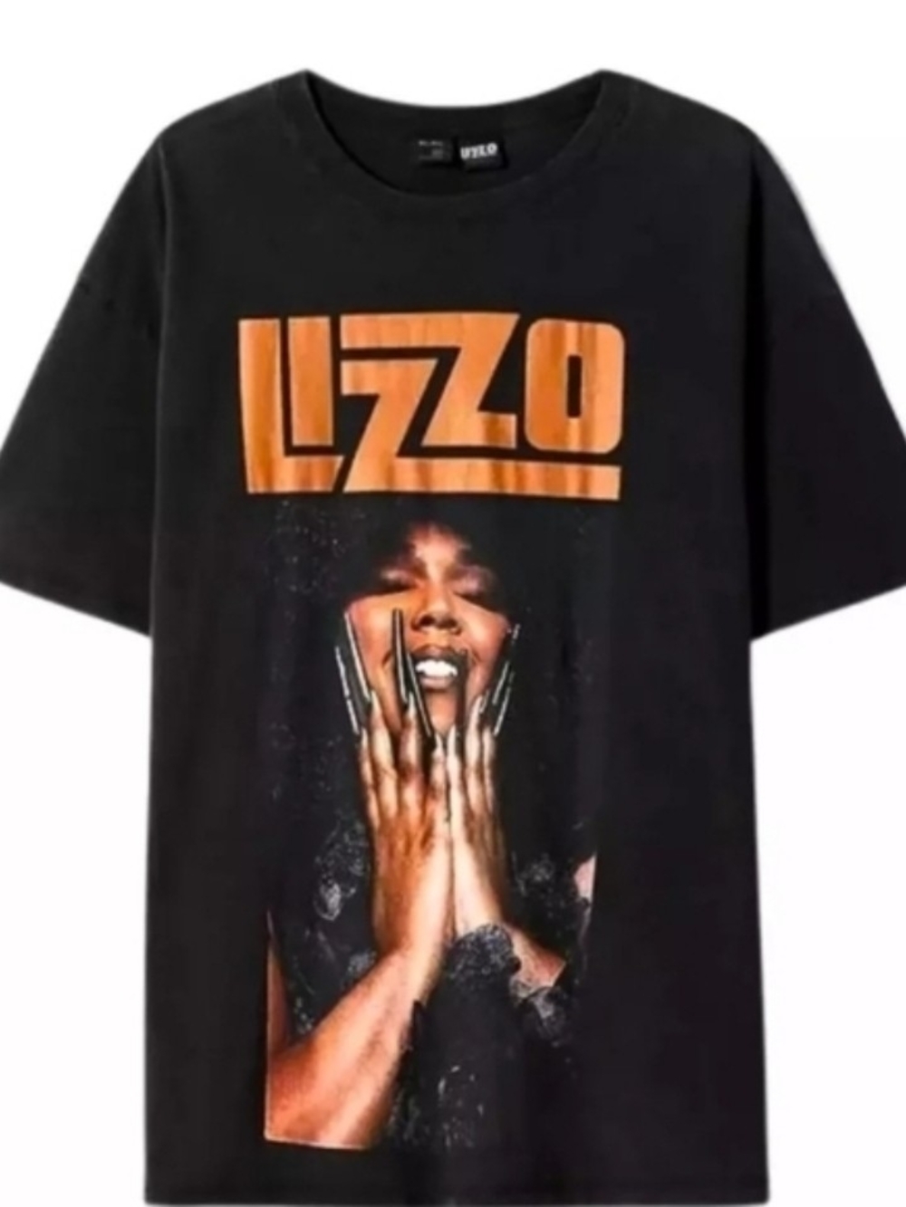 Mad Engine Lizzo Praying Hands Portrait Graphic T-Shirt Black 2X